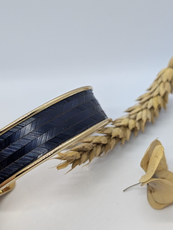 Bracelet bleu chevron